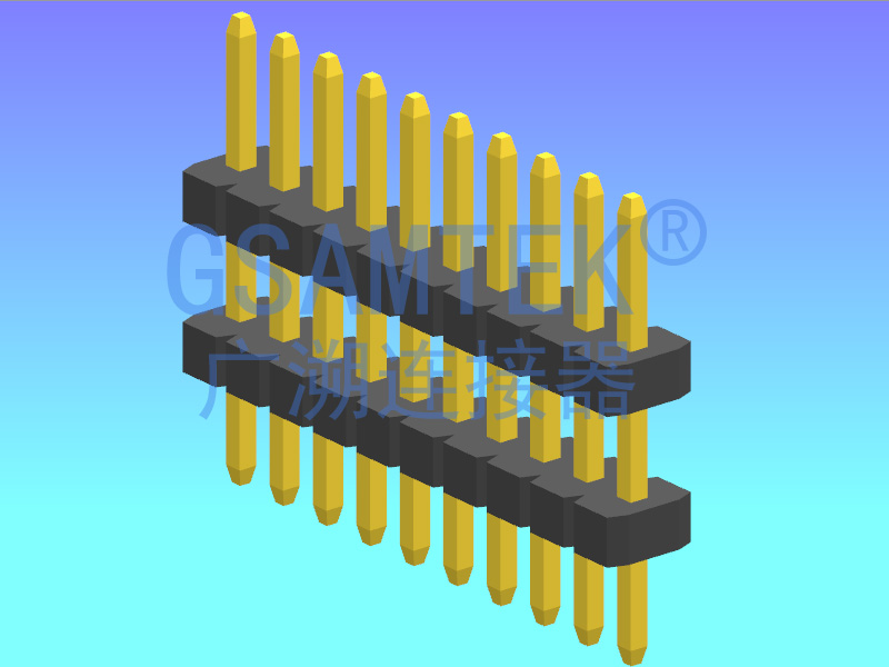 單排雙塑180度排針PH1.27 H1.0 W2.0