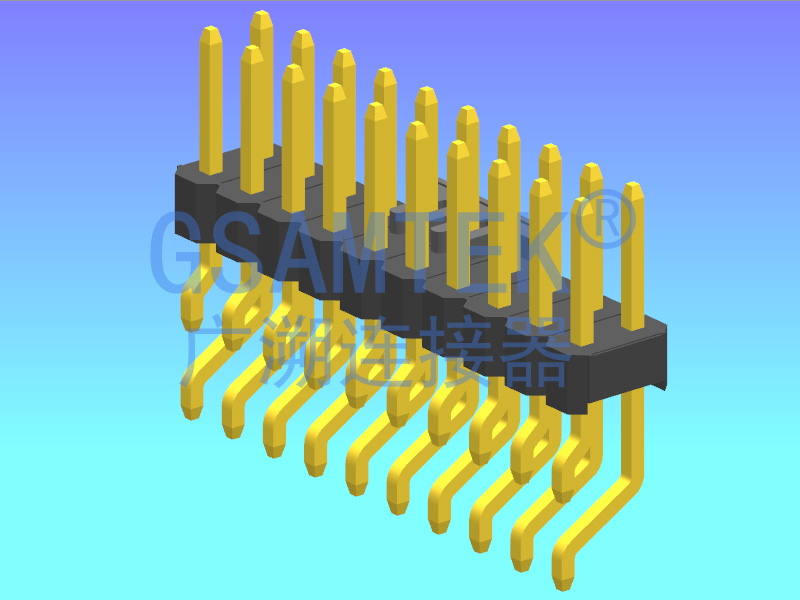 雙排臥貼排針 PH2.54 H2.5 W5.0