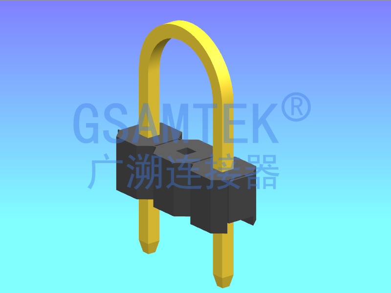 單排180度U型排針 PH5.08 H2.5 1x3P