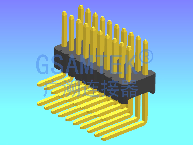 雙排90度排針PH1.27x2.54 H2.5 W5.0