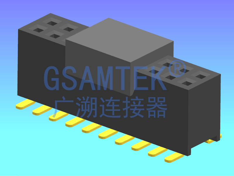 雙排SMT排母 PH1.27 H4.3 U型（帶內(nèi)柱）