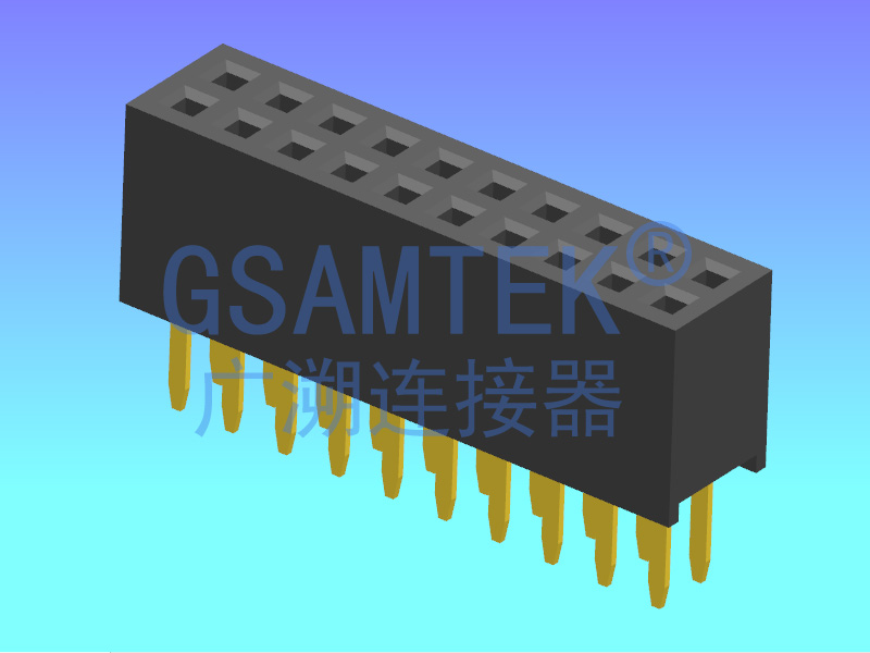 雙排180度排母 PH1.27 H4.3 U型