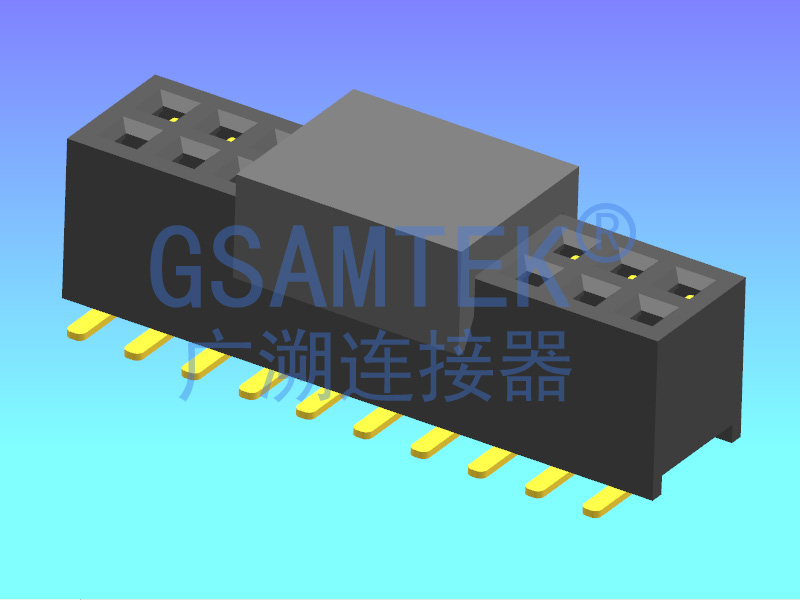 雙排SMT排母 PH1.27 H3.4 U型