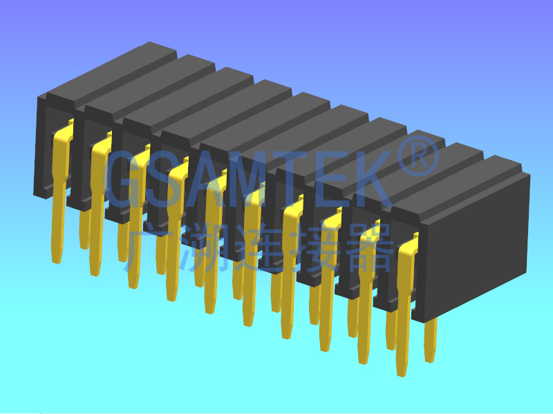 雙排90度側(cè)插排母 PH2.0 H7.2 W4.85 U型 PC2.8