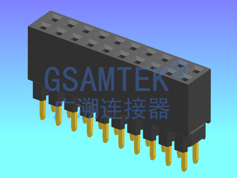 雙排雙塑180度排母 PH2.0 H6.35 Y型