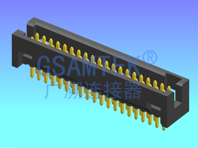 雙排180度簡(jiǎn)牛 PH1.27 H5.7 W5.6